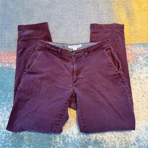 Amazon Essentials 30x32 Men's Red purple burgundy trousers